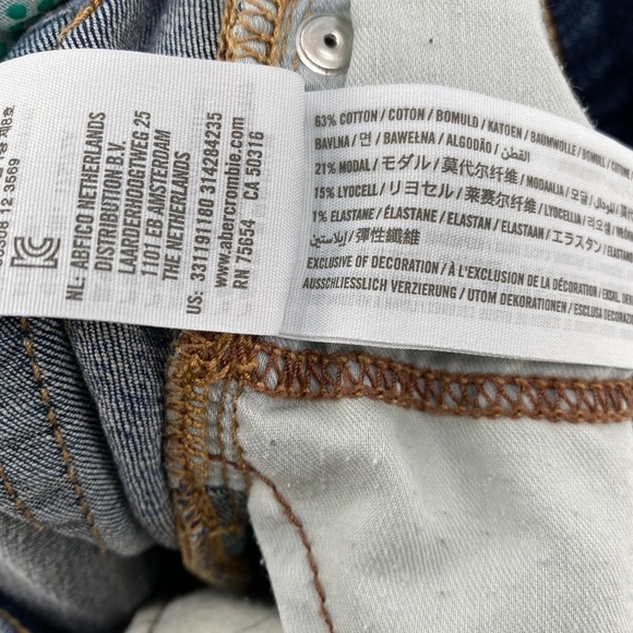 Hollister Jeans Women's 28 Washed Blue Supper Skinny Stretch Ripped 5 Pocket - Picture 13 of 13